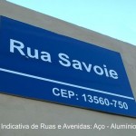 Placa de Sinalização Vertical Indicação de Ruas e Avenidas BLemonte - São Carlos - 16-3411.2470